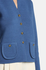 MARANTA PERIWINKLE WOOL CARDIGAN