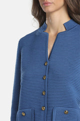 MARANTA PERIWINKLE WOOL CARDIGAN