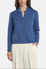 MARANTA PERIWINKLE WOOL CARDIGAN