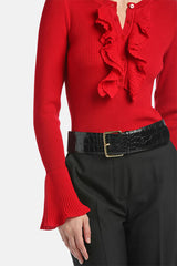 MARGARITA RUFFLED PULLOVER