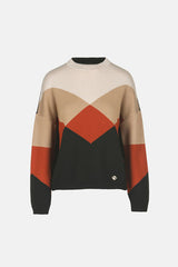 MENZI BEIGE COLOR-BLOCK PULLOVER