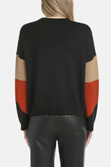 MENZI BEIGE COLOR-BLOCK PULLOVER