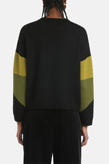 MENZI GREEN COLOR-BLOCK PULLOVER
