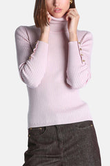 MERITARE FLAT RIBBED TURTLENECK SWEATER