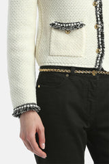 MINESTRA WHITE ELEGANT CARDIGAN
