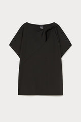 MINO BLACK JERSEY CREPE T-SHIRT