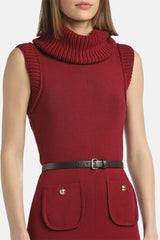 MIRINA RED MIDI DRESS