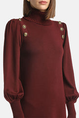 MODUNO BROWN WOOL MINIDRESS