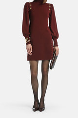 MODUNO BROWN WOOL MINIDRESS