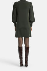 MODUNO GREEN WOOL MINIDRESS