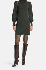 MODUNO GREEN WOOL MINIDRESS