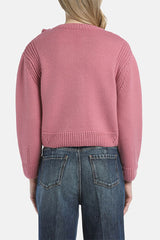 MONTECARLO PINK APPLIQUÉ CARDIGAN