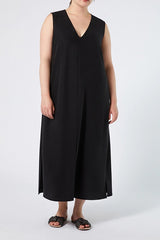 MORA BLACK SLEEVELESS LONG TENCEL DRESS