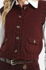 MOTORIA RED KNIT VEST