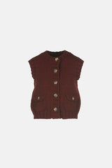 MOTORIA RED KNIT VEST