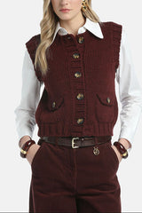 MOTORIA RED KNIT VEST