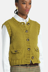 MOTORIA GREEN KNIT VEST