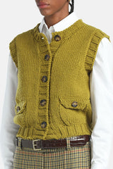 MOTORIA GREEN KNIT VEST