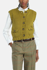 MOTORIA GREEN KNIT VEST