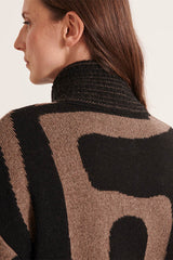 NAOMIA ABSTRACT GEOMETRIC PATTERNED WOOL JACKET