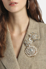 NOLLES CRYSTAL-EMBELLISHED BROOCH