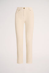 OGNIORA A WHITE CORDUROY TROUSERS