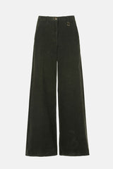 ORLATO GREEN WIDE-LEG CORDUROY TROUSERS