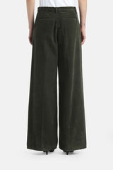 ORLATO GREEN WIDE-LEG CORDUROY TROUSERS