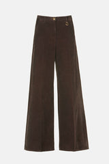 ORLATO BROWN WIDE-LEG CORDUROY TROUSERS