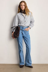 BRINA HORSEBIT FLARED JEANS
