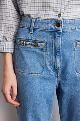 BRINA HORSEBIT FLARED JEANS