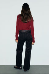 MAEL CINNAMON CORDUROY FLARED JEANS