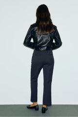 MAY CINNAMON ELASTICATED BACK SLIM TROUSERS