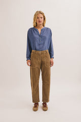 IDALIE CORDUROY BARREL TROUSERS