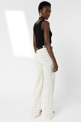 ARIELA WIDE LEG TWEED TROUSERS
