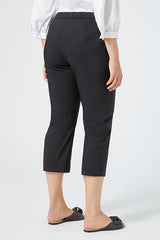 PANINO BLACK SLIM COTTON TROUSERS