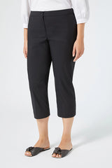 PANINO BLACK SLIM COTTON TROUSERS