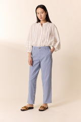 ARMINA BLUE STRIPED TROUSERS