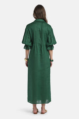 PASOTTO GREEN LONG SHIRT DRESS