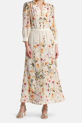 PASTICCINO FLORAL SILK-BLEND DRESS