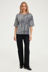 ALESSIA GREY SILVER SEQUIN TOP