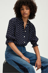 UTHARA POLKA DOTS MUSLIN SHIRT