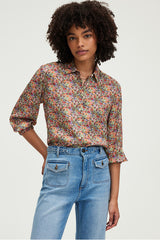 UGETTE COLORFUL FLOWER PRINT SHIRT