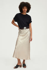 VIORA GOLD-TONE MIDI SKIRT