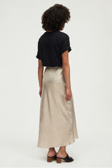 VIORA GOLD-TONE MIDI SKIRT