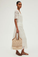 VALEN MIDI LACE SKIRT