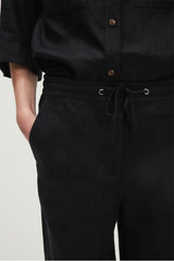 LEONI WIDE LEG LINEN TROUSERS