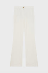 LINSAY ECRU LINEN COTTON BLEND SUIT TROUSERS