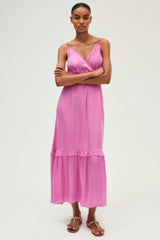 PHIONA PINK STRAP MAXI DRESS
