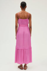 PHIONA PINK STRAP MAXI DRESS